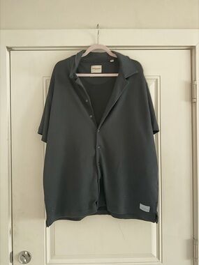 Scotch & Soda Navy Button-Up Short Sleeve Shirt